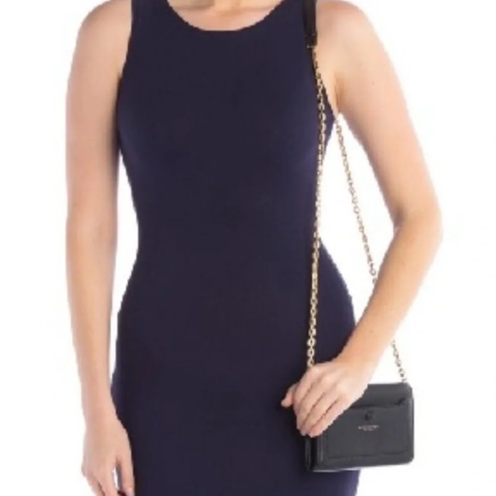 MARC JACOBS NEW YORK EMPIRE CITY WALLET CROSBODY BAG PURSE GOLD CHAIN - Picture 4 of 16